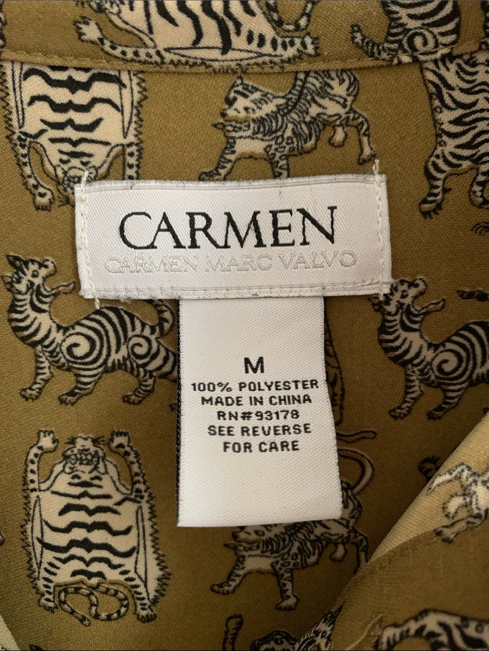 Tiger Block Print Button Down - Picture 2 of 3